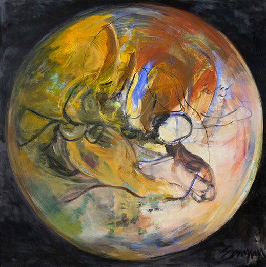 Vaga Luna III 130x130cm oil on canvas 2019